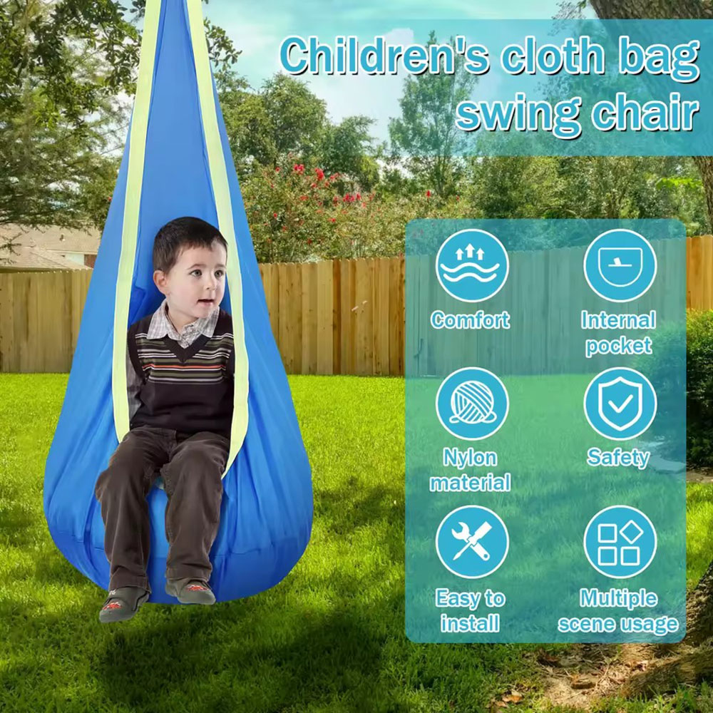 Kids Outdoor Chair - Kids Pod Swing Seat Nylon Hanging