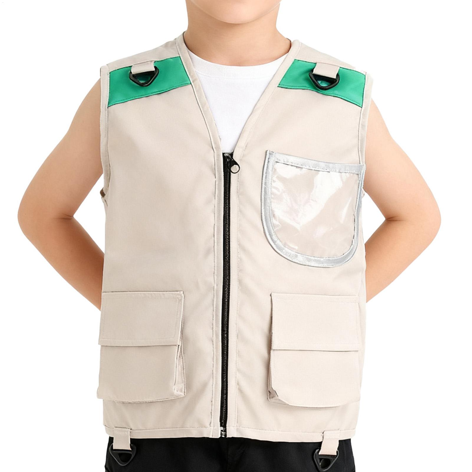 Kids Outdoor Explorer Kit - Kids Explorer Vest Costume Safari Cargo