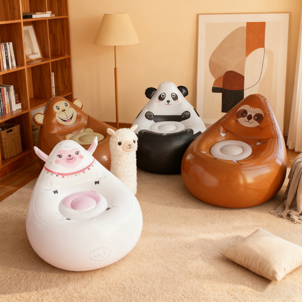Kids Outdoor Chair - Cartoon Kids PVC Inflatable Sofa Soft