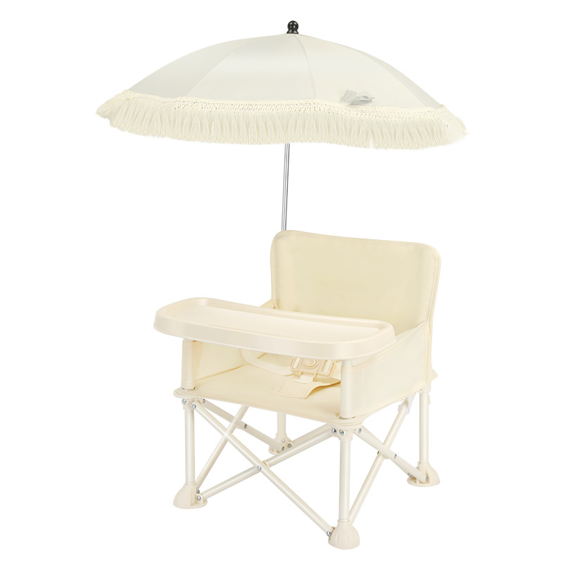 Kids Outdoor Chair - Foldable Backrest Baby Dining Chair Portable