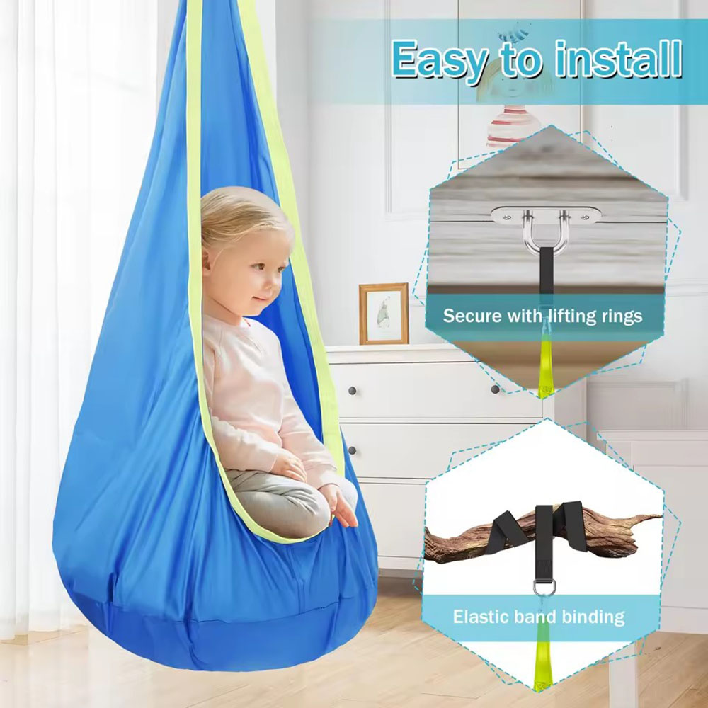 Kids Pod Swing Seat Nylon Hang - Kids Outdoor Chair recension och pris