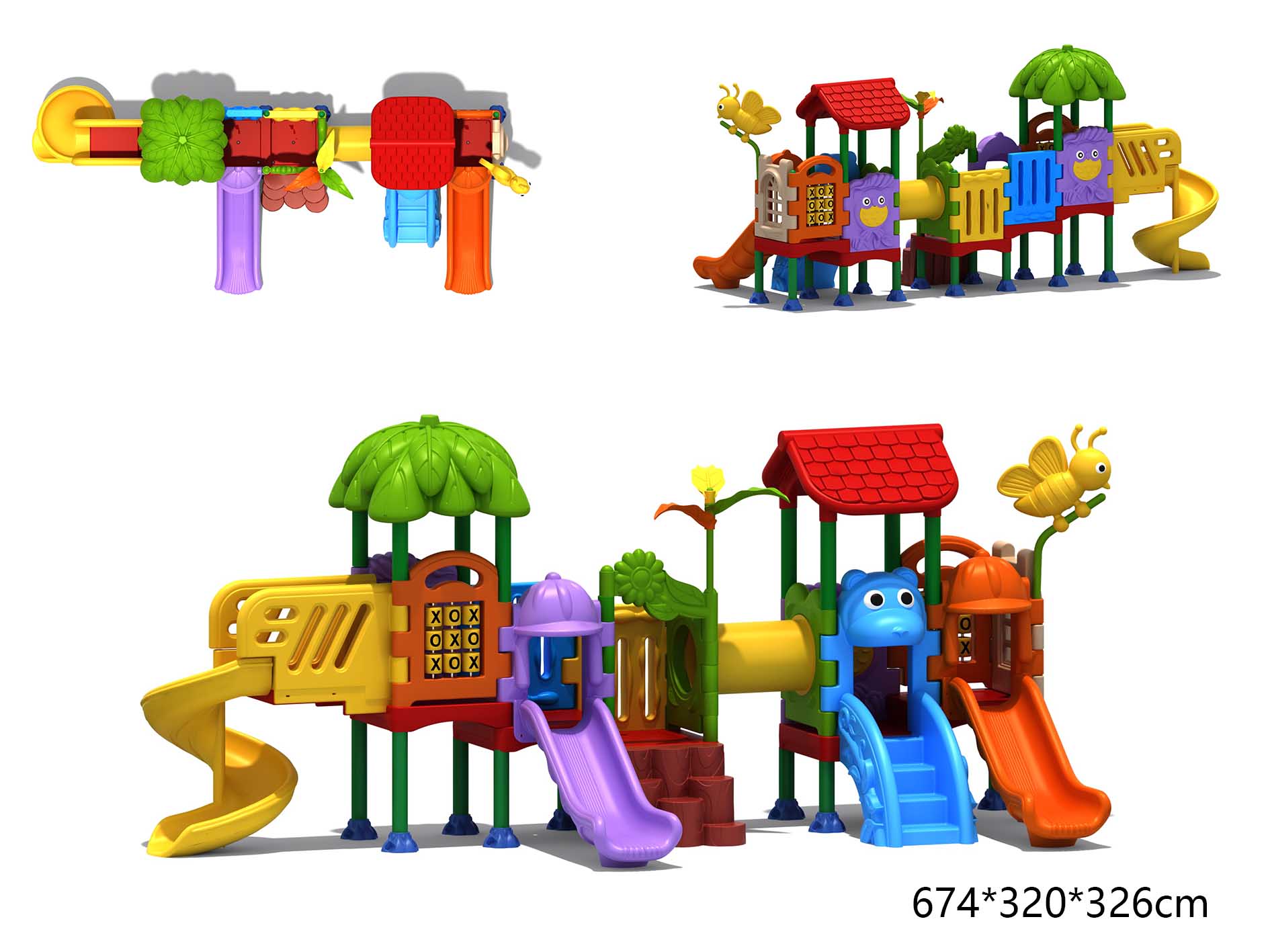 KID Playground Playhouse Sets  - Outdoor Children'S Park recension och pris
