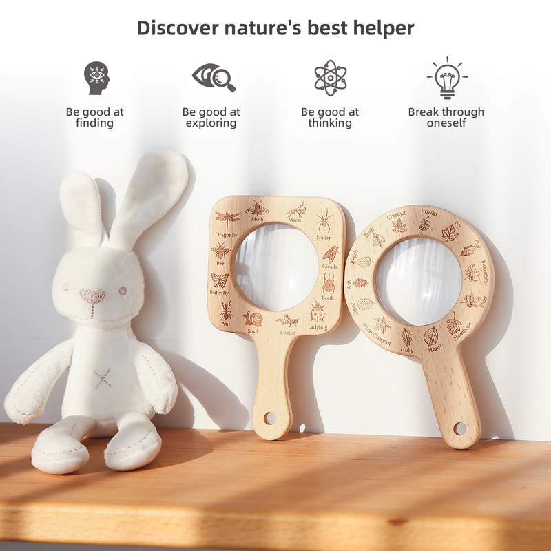 Wooden Magnifying Glass Set An - Kids Outdoor Nature Toys recension och pris