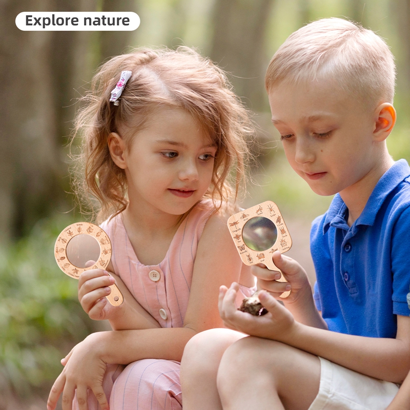 Wooden Magnifying Glass Set An - Kids Outdoor Nature Toys recension och pris