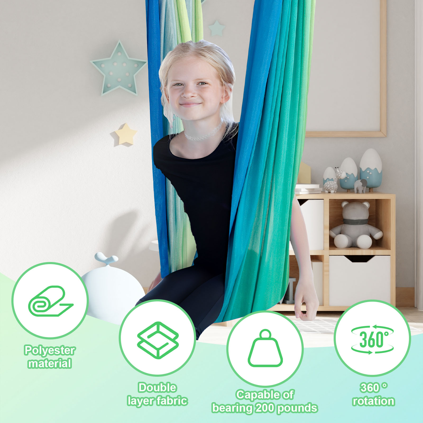 Kids Sensory Swings Double Lay - Kids Outdoor Furniture recension och pris