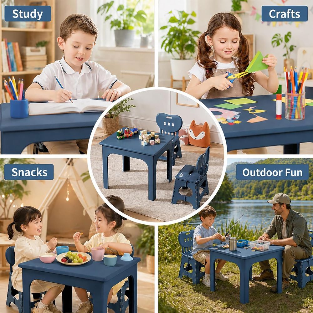 oldable Table and Chair Set, H - Kids Outdoor Chair recension och pris