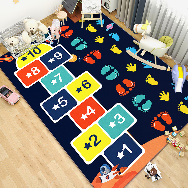 Pink Cartoon Living Room Carpe - Kids Outdoor Play Table recension och pris