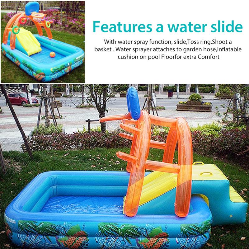 New Water Slide Children Fun L - Kids Outdoor Slide Set recension och pris