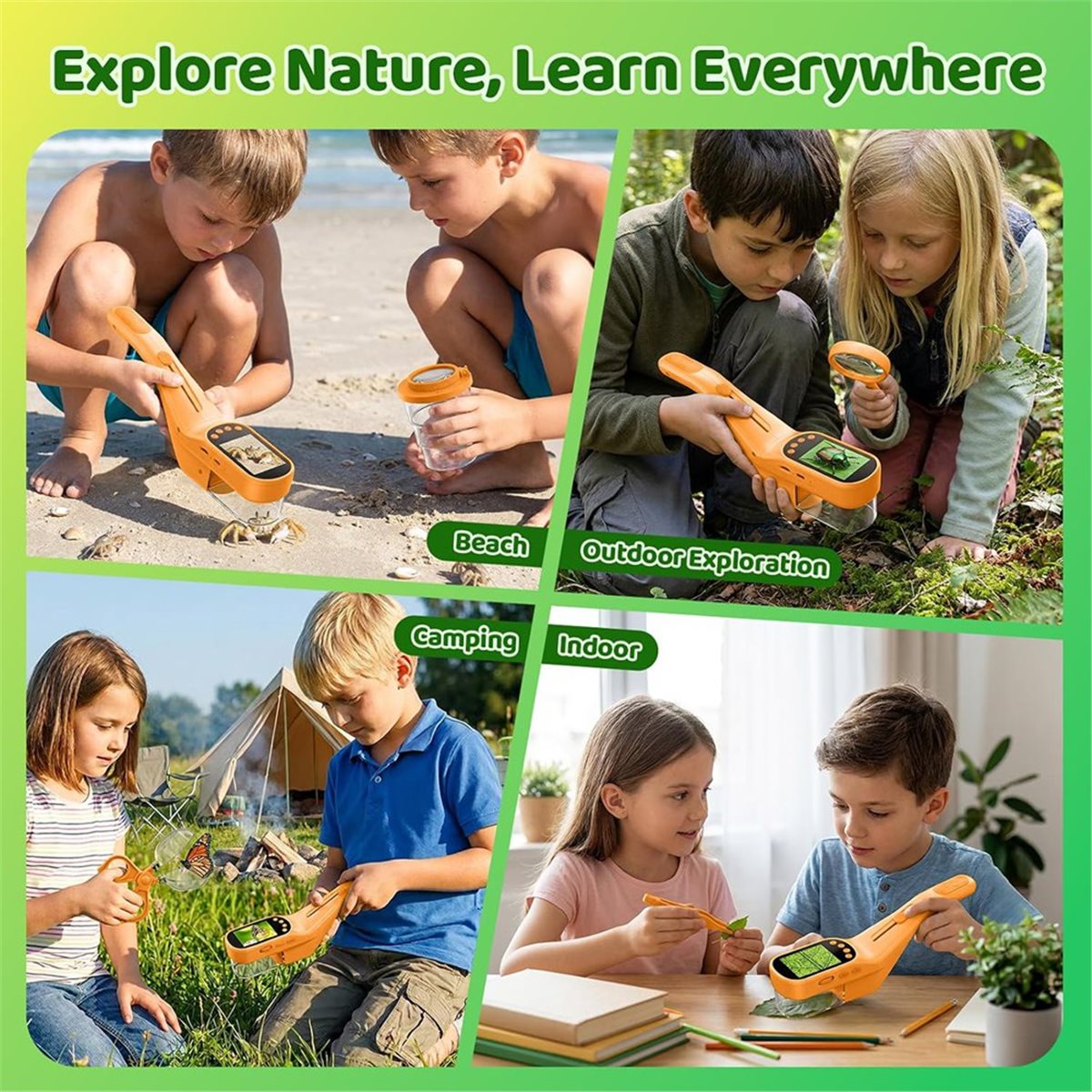 500X Handheld Microscope for K - Kids Outdoor Explorer Kit recension och pris