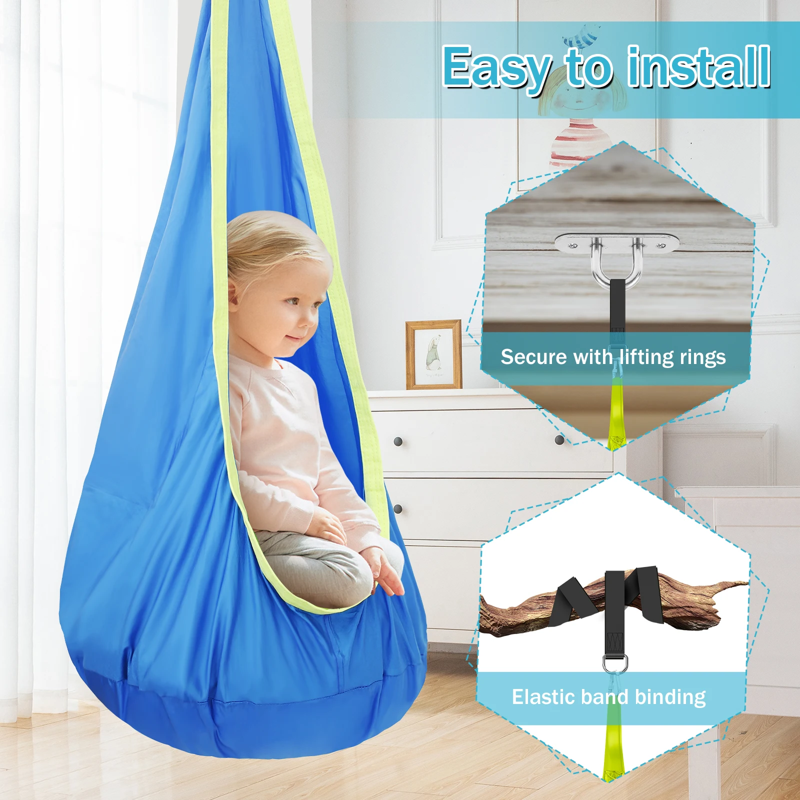 Chair Sensory Swing Chair Kids - Kids Outdoor Furniture recension och pris