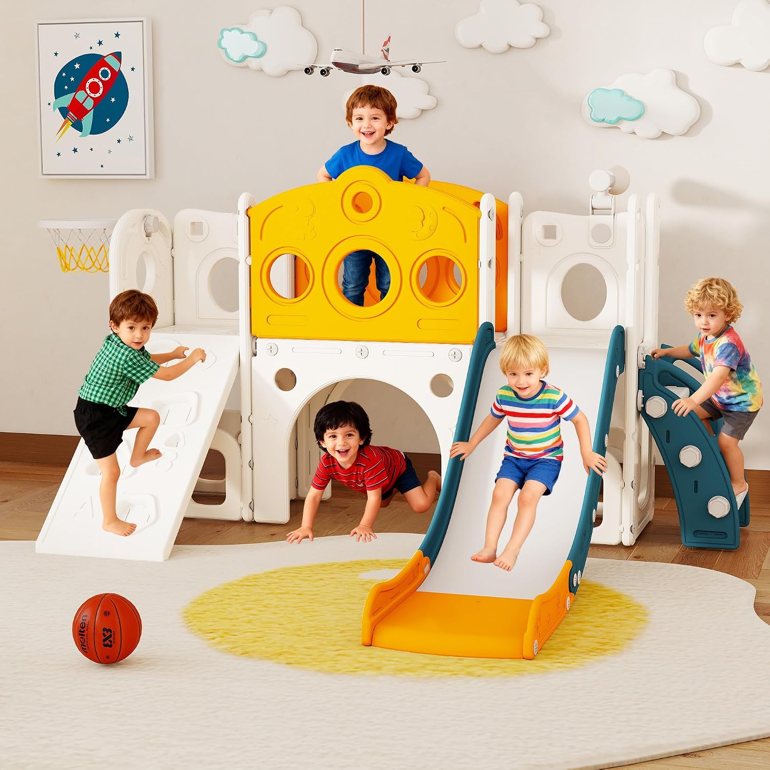 9 in 1 Toddler Slide Set Playg - Kids Outdoor Slide Set recension och pris