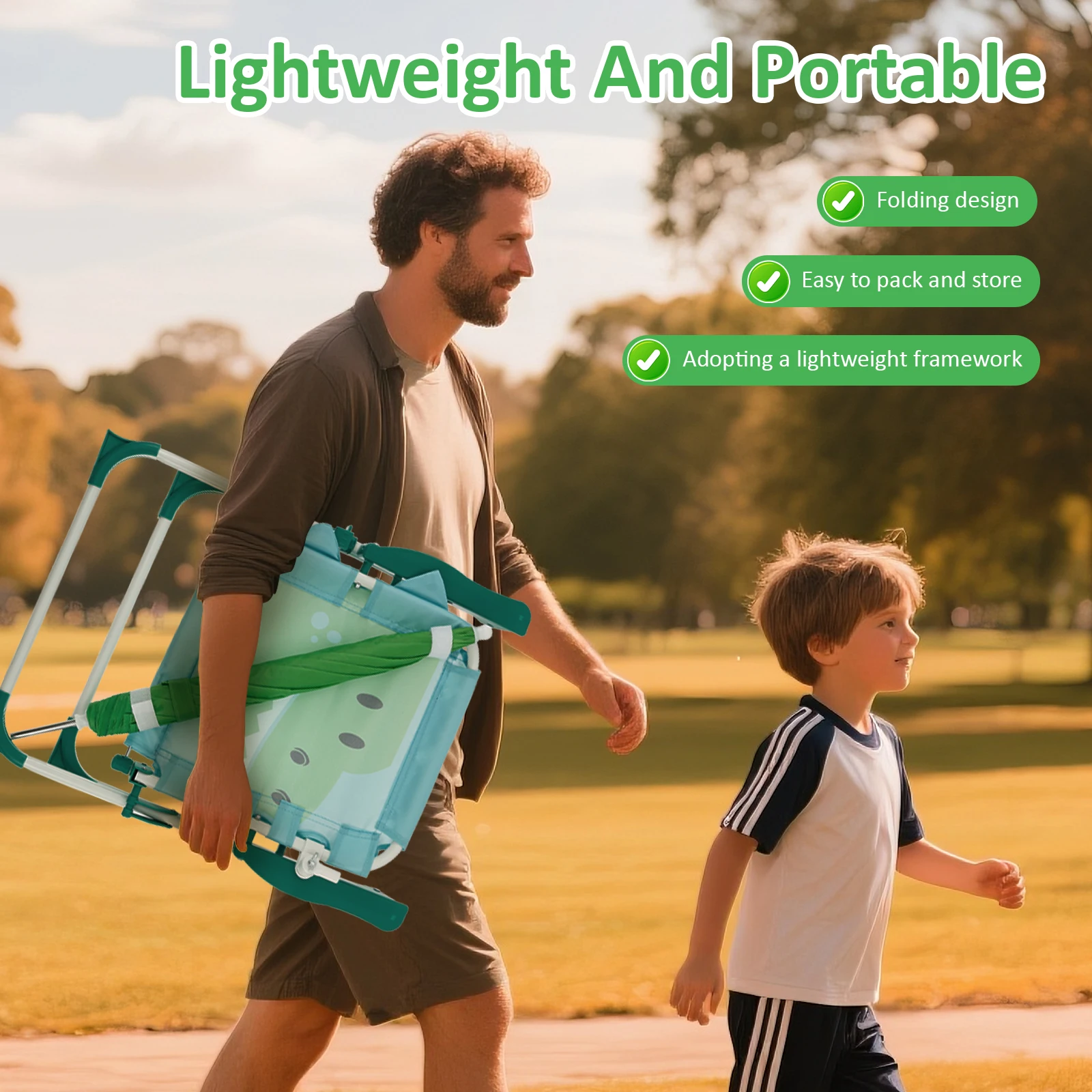 Kids Folding Beach Chair With  - Kids Outdoor Lounger Chair recension och pris