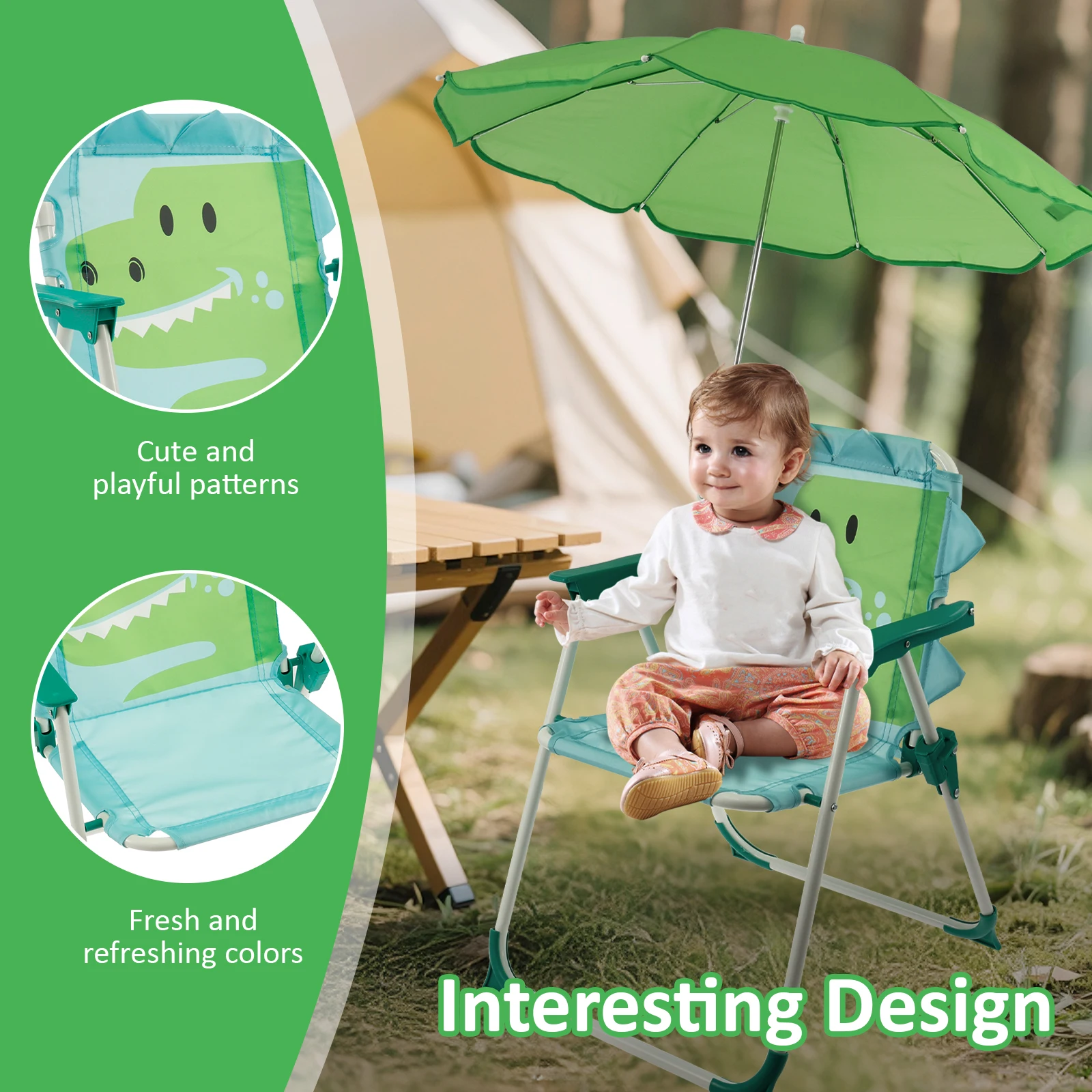 Kids Folding Beach Chair With  - Kids Outdoor Lounger Chair recension och pris