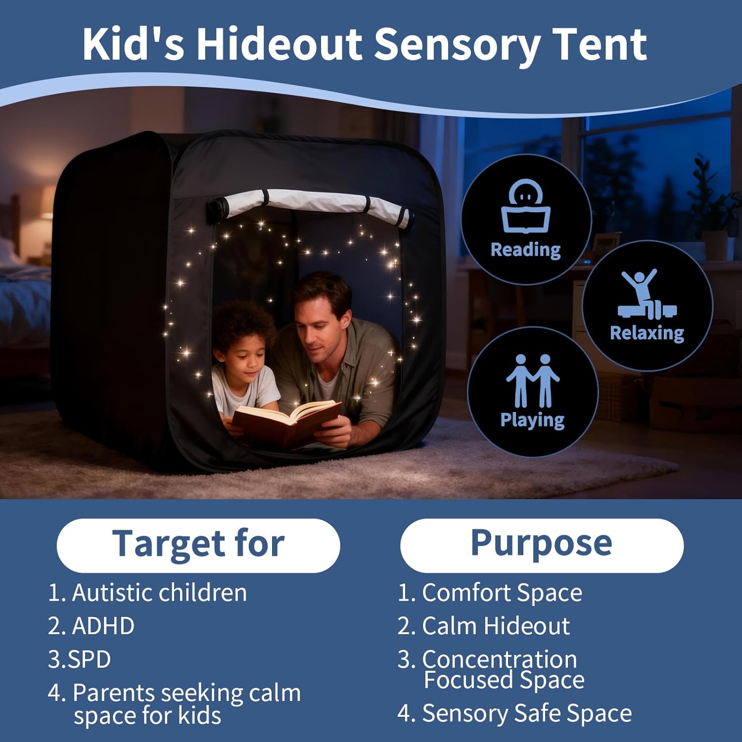 Sensory Tent for Kids 37.4 in  - Kids Outdoor Play Table recension och pris